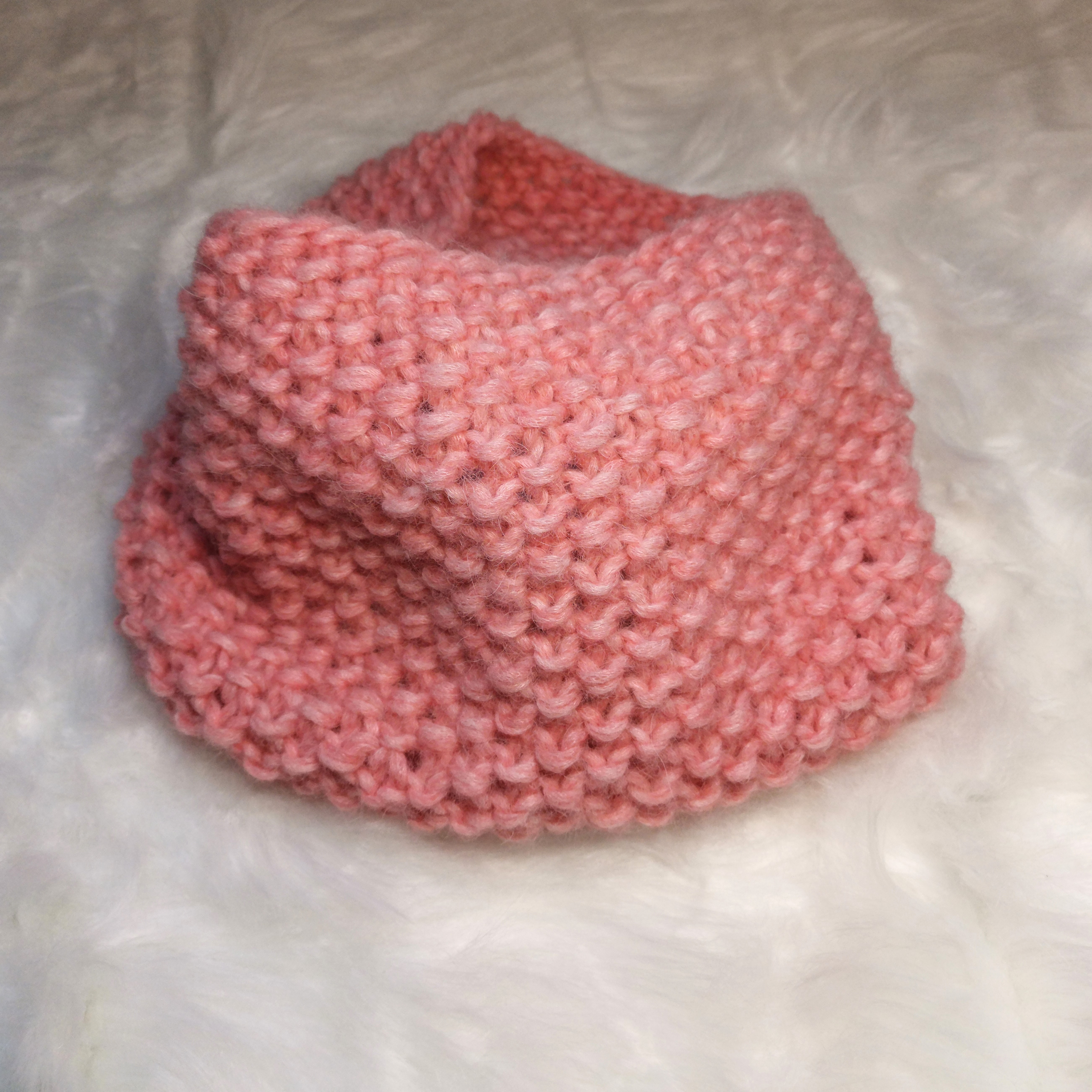 Tour de cou rose pêche
